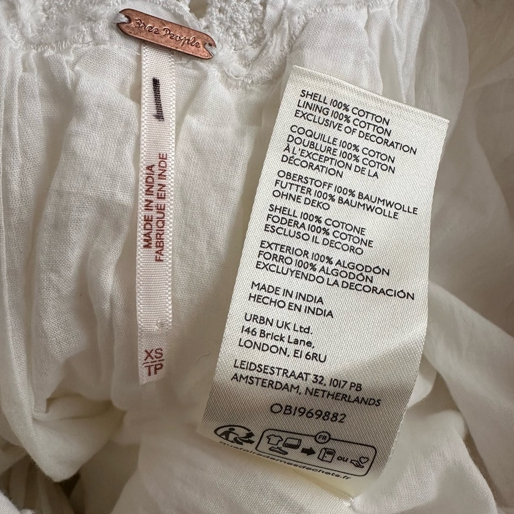 Free People Laine Midi Dress Ivory NWOT Size XS - Picture 12 of 14